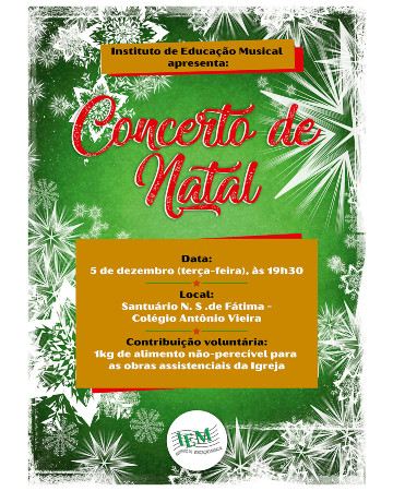 Cartaz Concerto de Natal IEM 23