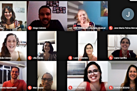 Reunião online dos professores de música do IEM